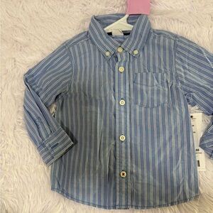 Crazy 8 Boys' Light Blue & White Stripe Button-Down Shirt